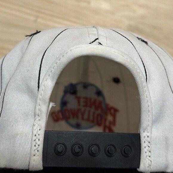 Vintage 90s Planet Hollywood Reno Hat Jail Stripes Snapback - Picture 4 of 4